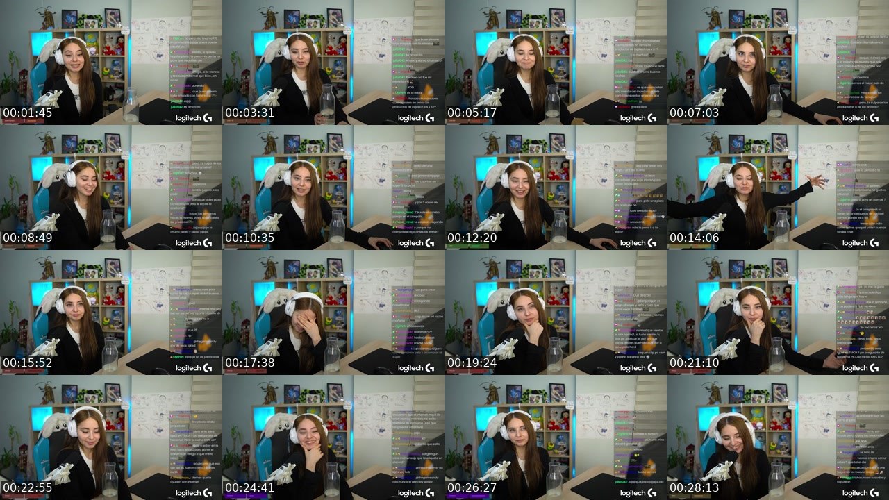 Contact-sheet preview of Churra's Twitch recording