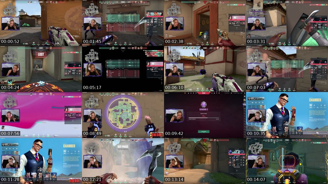 Contact-sheet preview of Luvd1sc's Twitch recording