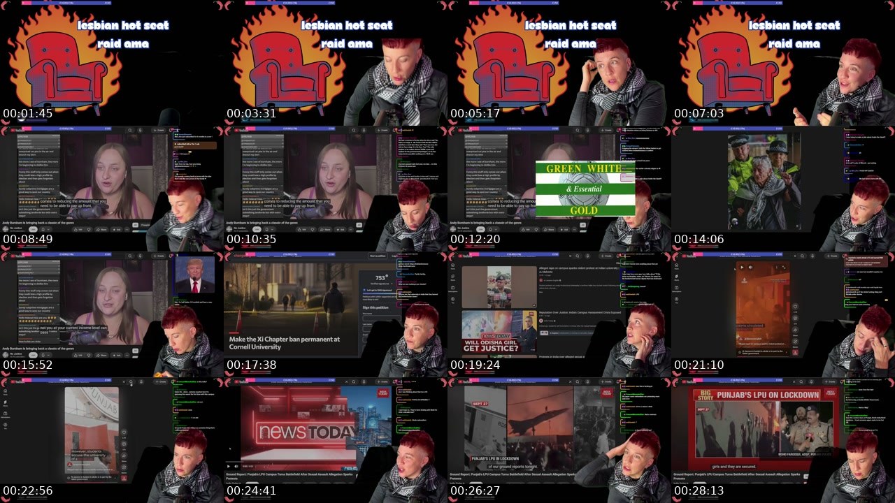Contact-sheet preview of lesbianhotsauce's Twitch recording