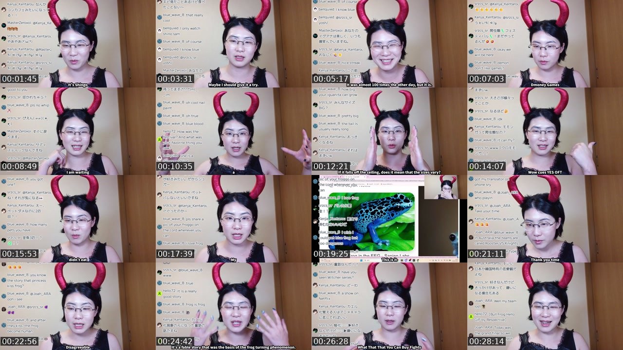 Contact-sheet preview of yoruno_shino's Twitch recording