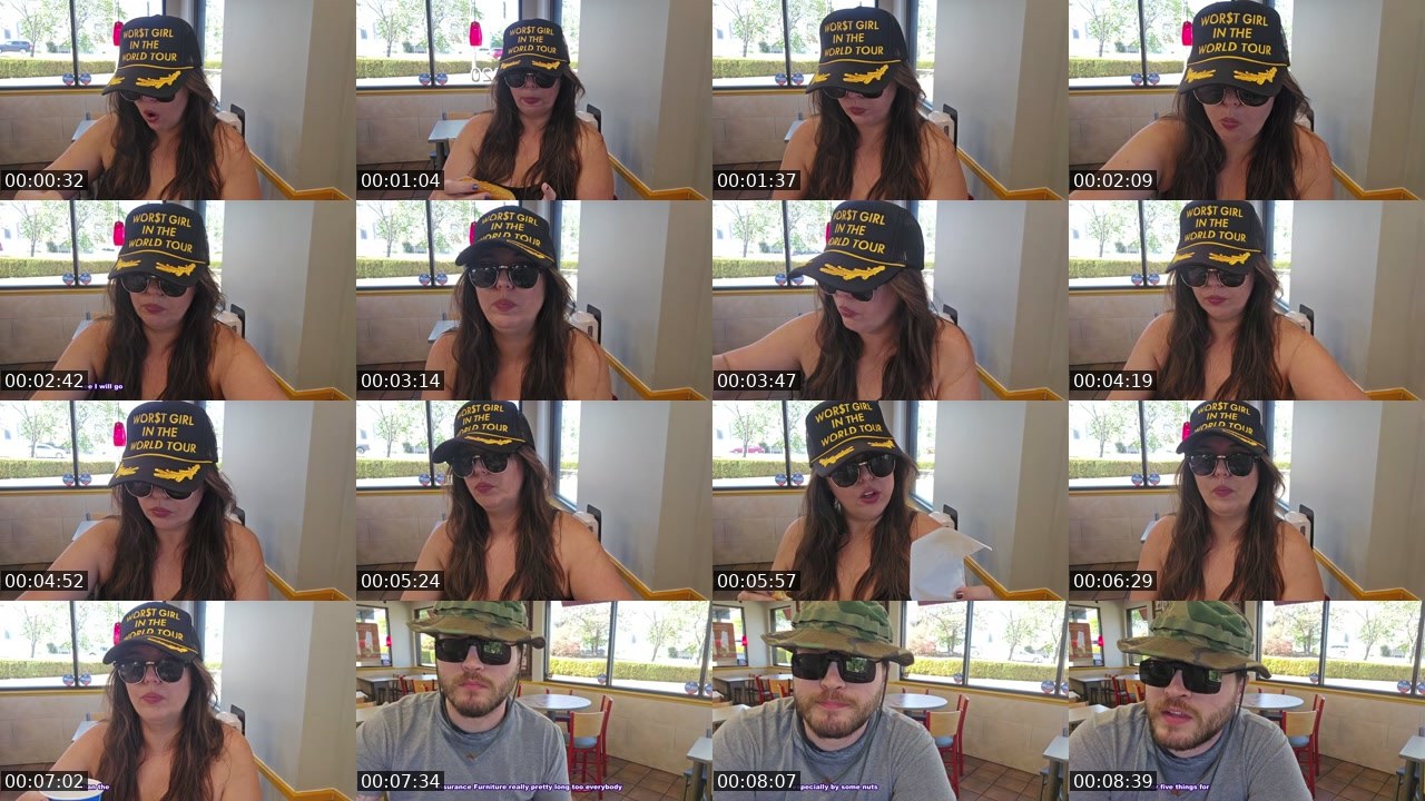 Contact-sheet preview of Kaceytron's Twitch recording