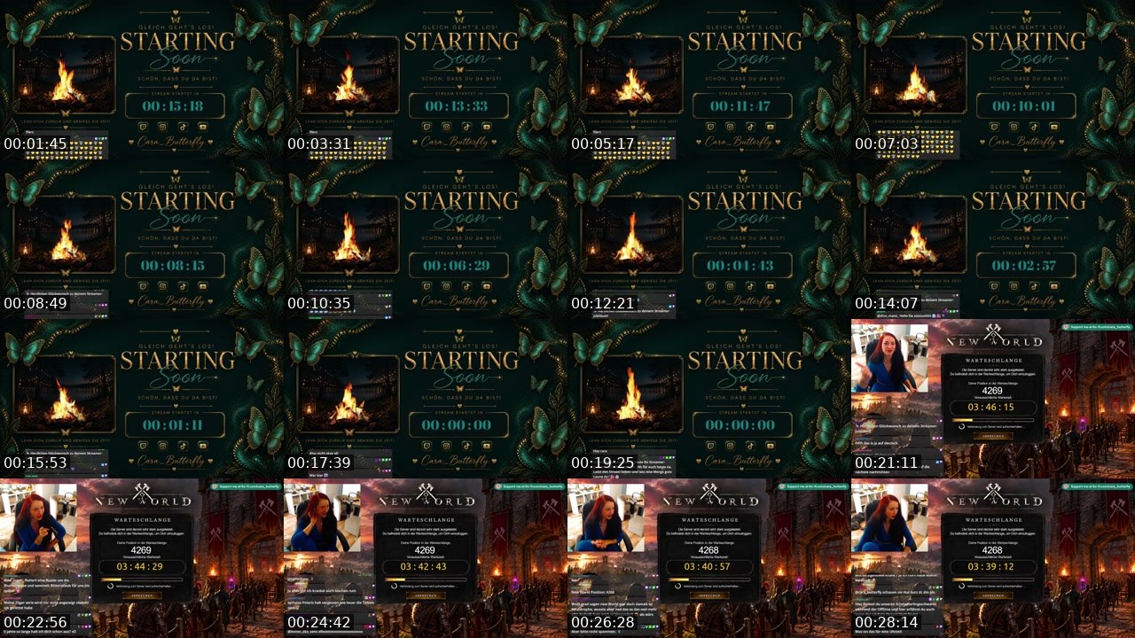Contact-sheet preview of cara_butterfly's Twitch recording