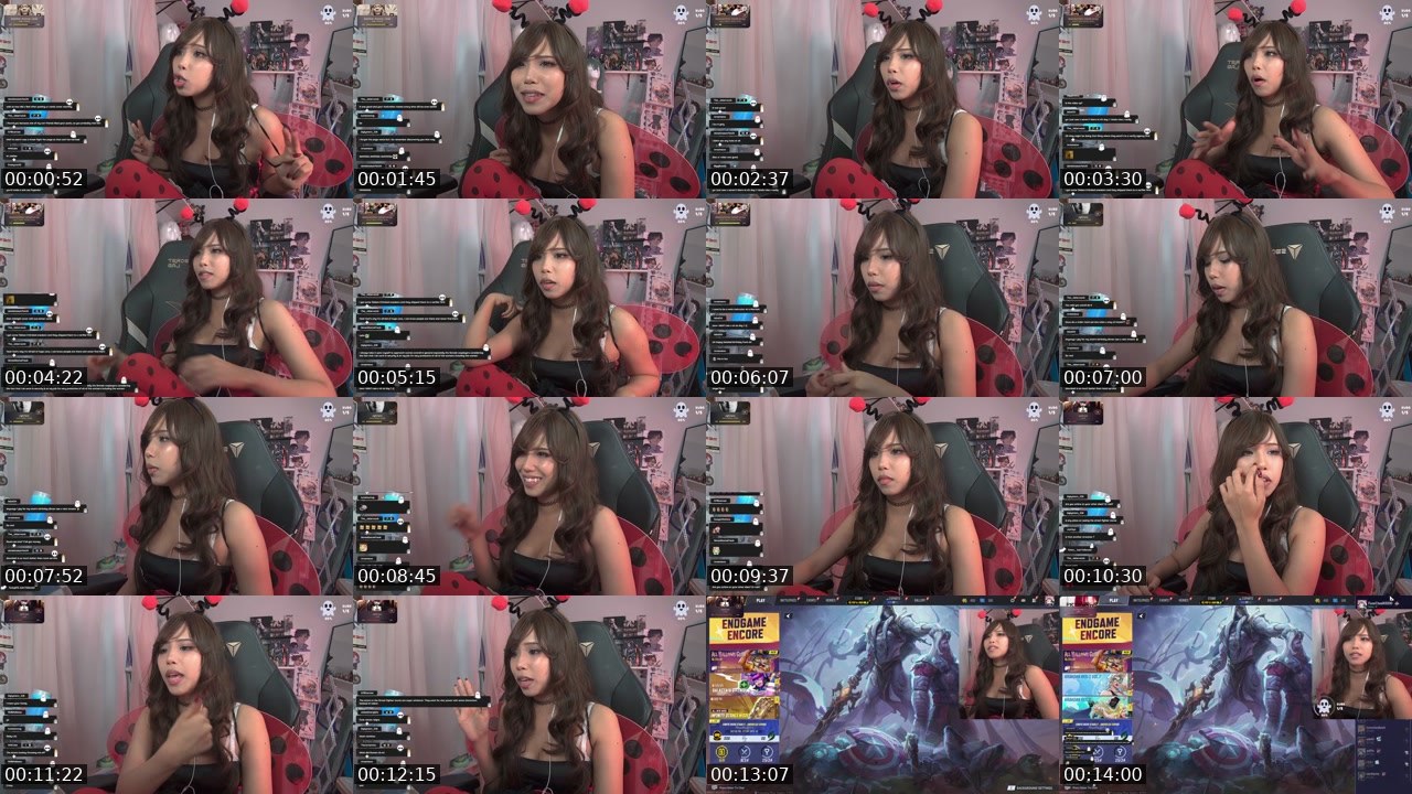 Contact-sheet preview of Toastming's Twitch recording