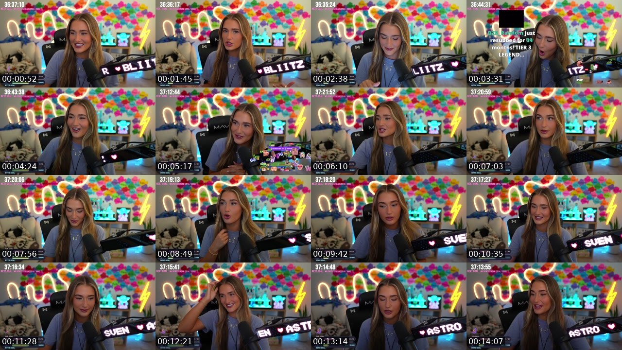 Contact-sheet preview of Jennah's Twitch recording