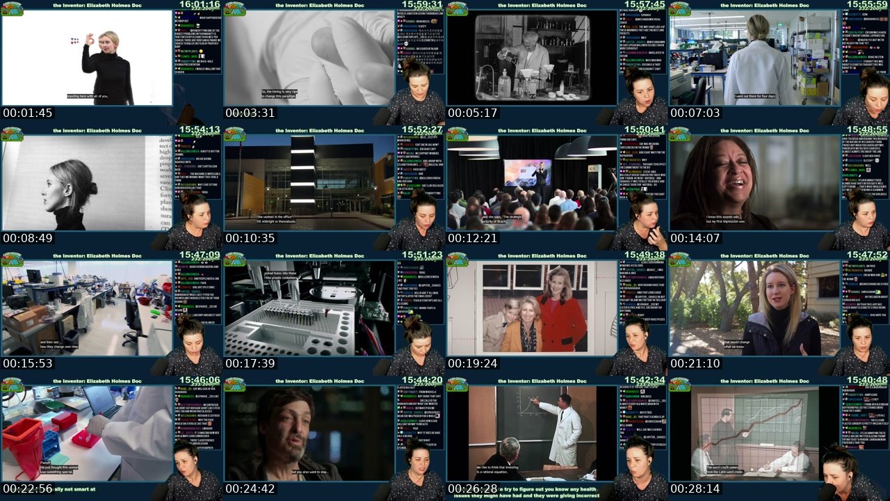 Contact-sheet preview of Kaceytron's Twitch recording