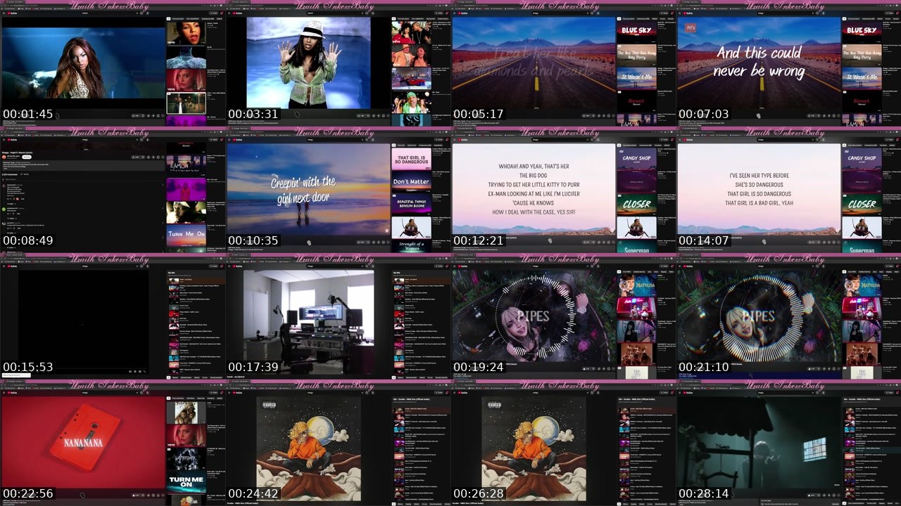 Contact-sheet preview of inkerzbaby's Twitch recording