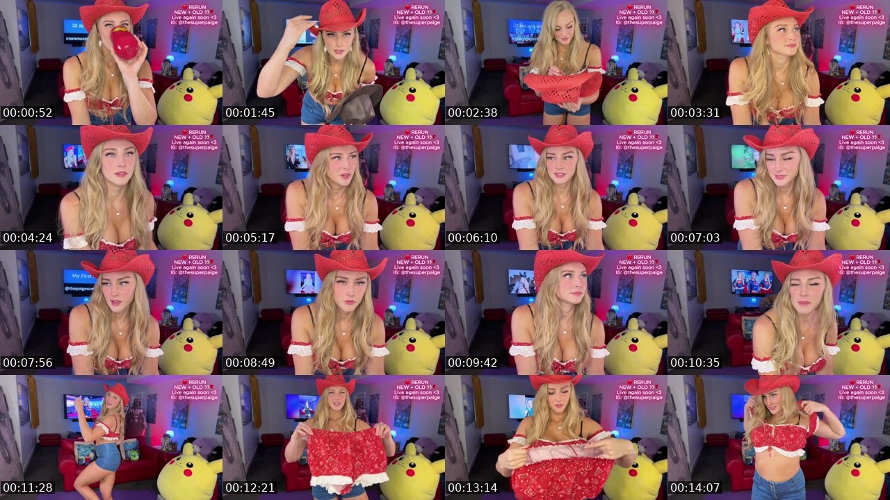 Contact-sheet preview of BadVenus's Twitch recording