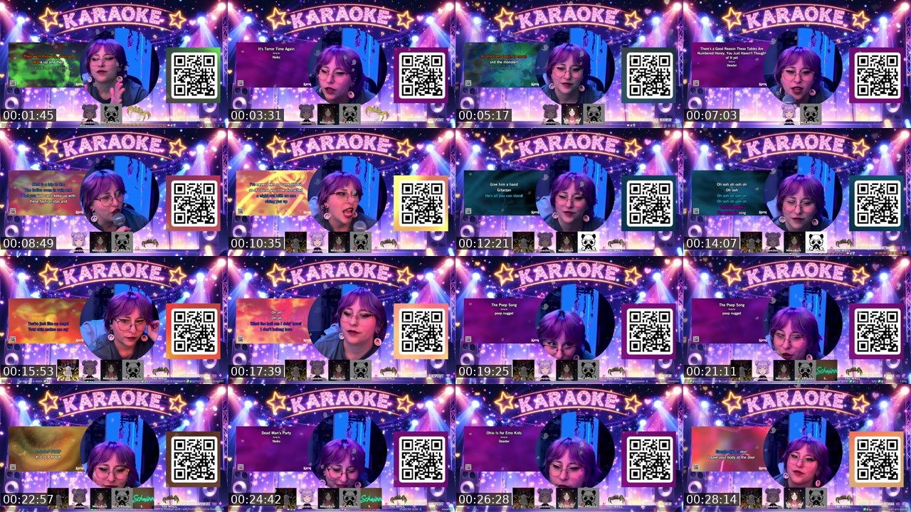 Contact-sheet preview of DeederCakes's Twitch recording