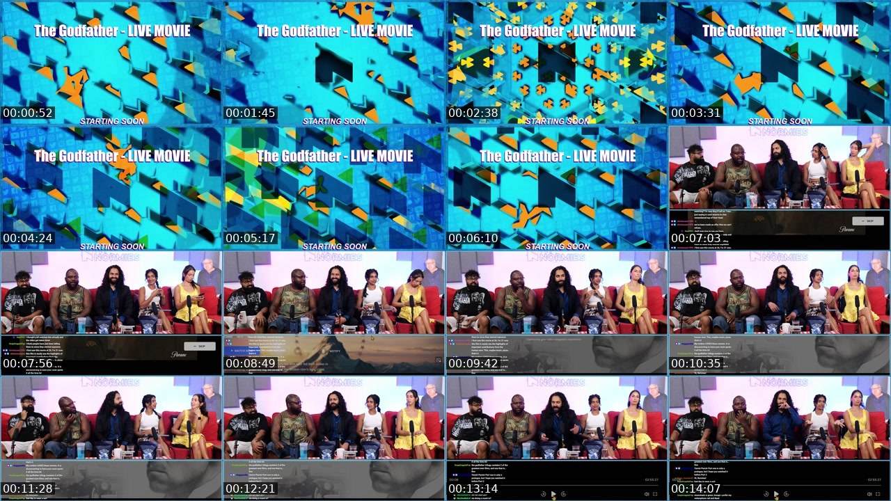 Contact-sheet preview of TheNormiesTV's Twitch recording