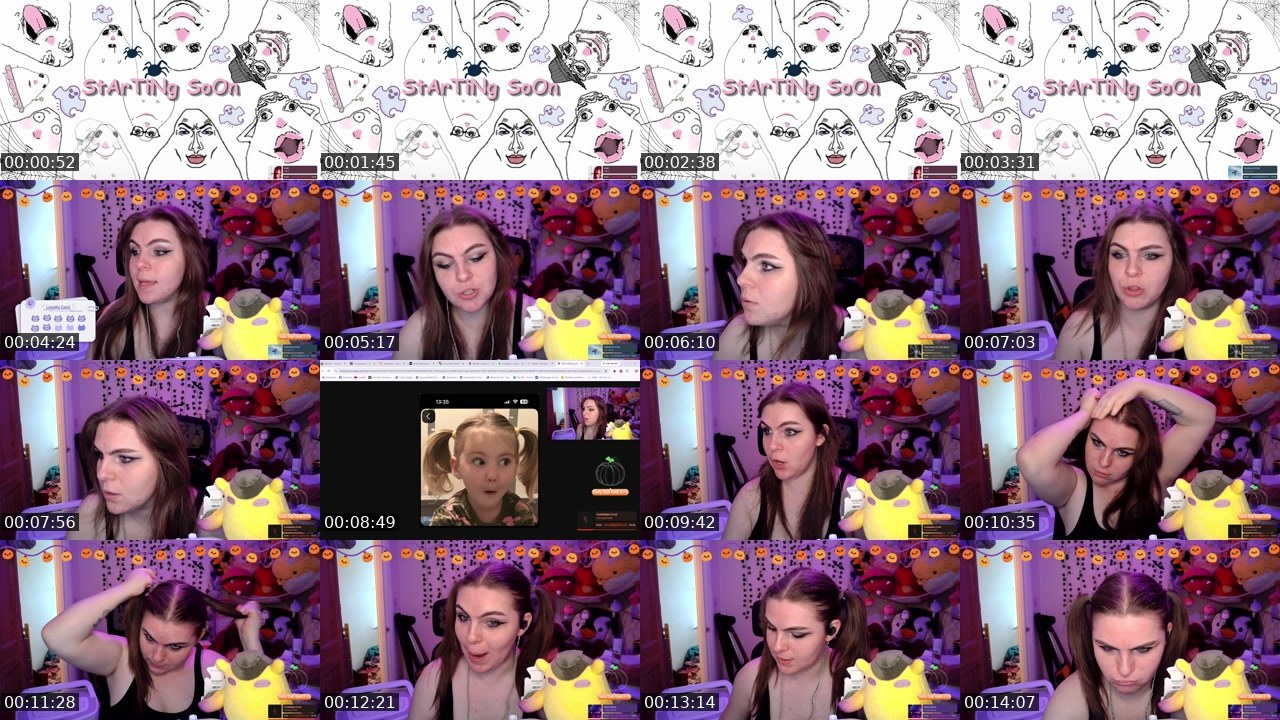 Contact-sheet preview of ilovecapybarasssss's Twitch recording