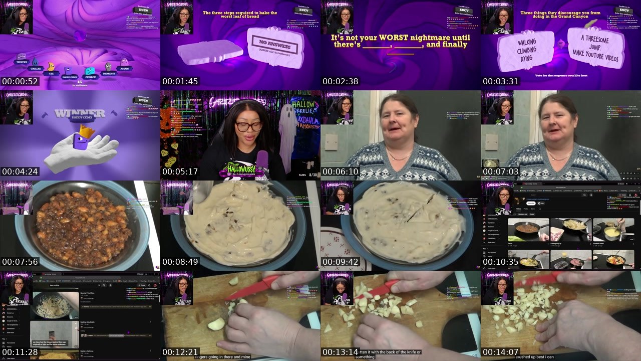 Contact-sheet preview of GRRRCEDES's Twitch recording