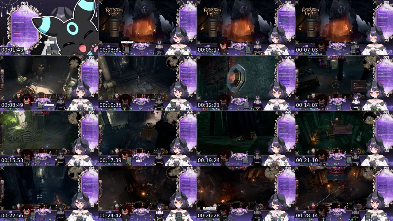 Contact-sheet preview of DemonessChip's Twitch recording