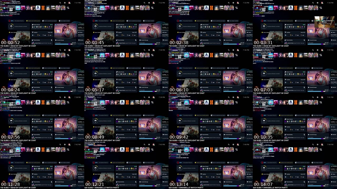 Contact-sheet preview of ARUUU's Twitch recording