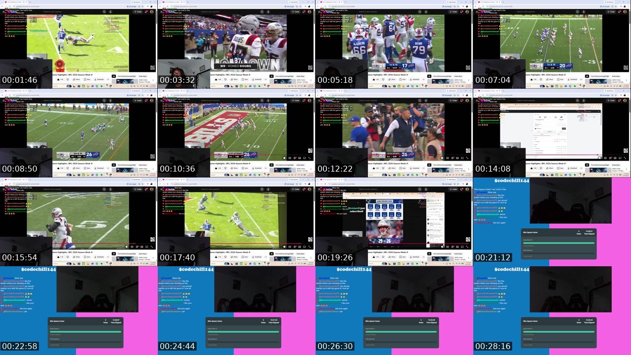 Contact-sheet preview of CodeChill504's Twitch recording