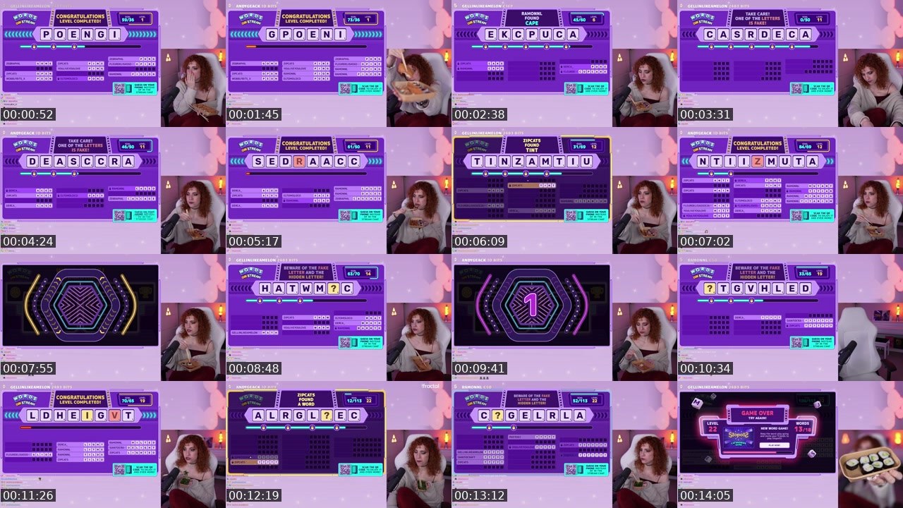 Contact-sheet preview of Denzhy's Twitch recording