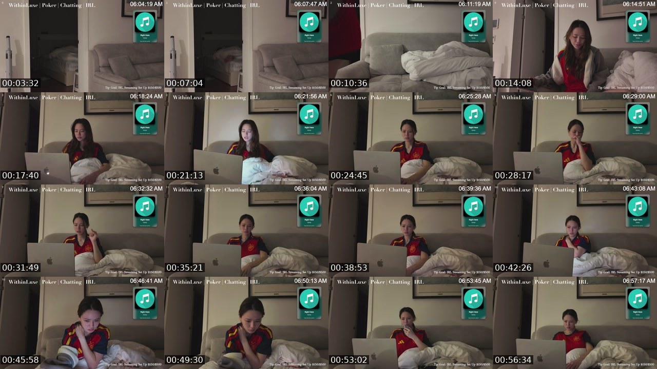 Contact-sheet preview of WithinLuxe's Twitch recording