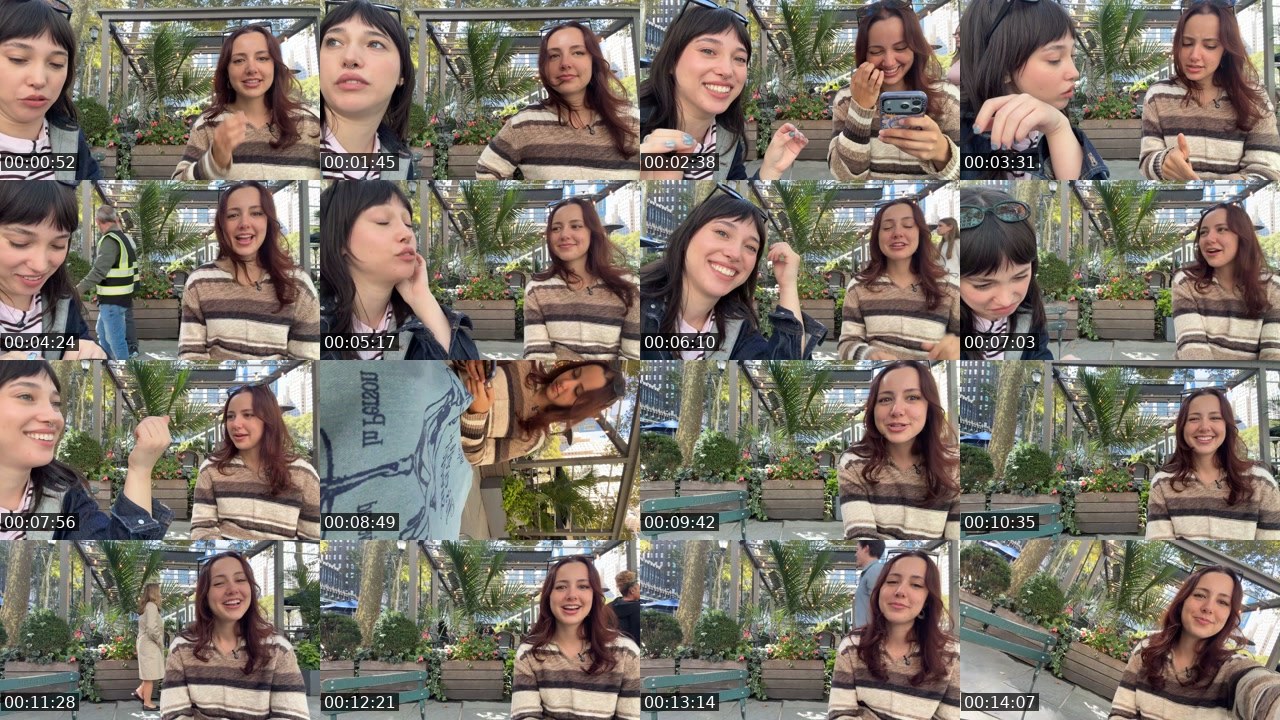 Contact-sheet preview of nikkijustine's Twitch recording