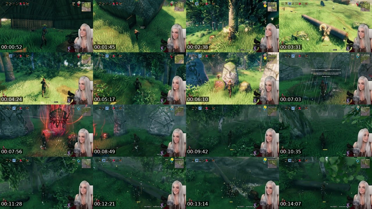Contact-sheet preview of Freyja's Twitch recording