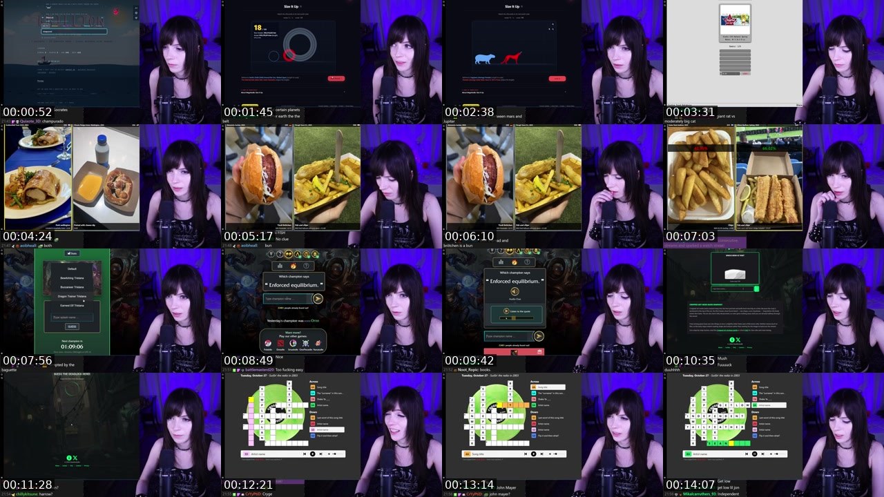 Contact-sheet preview of MafiaJinx's Twitch recording