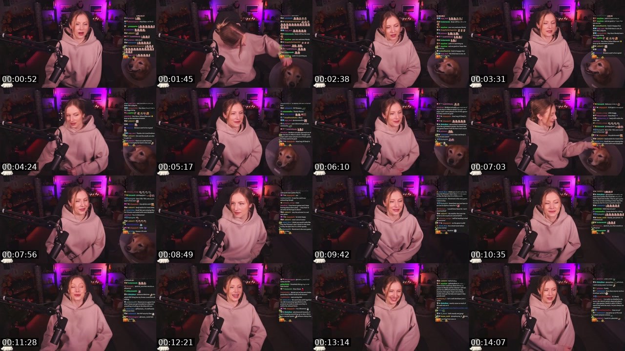 Contact-sheet preview of TeaWithMandy's Twitch recording
