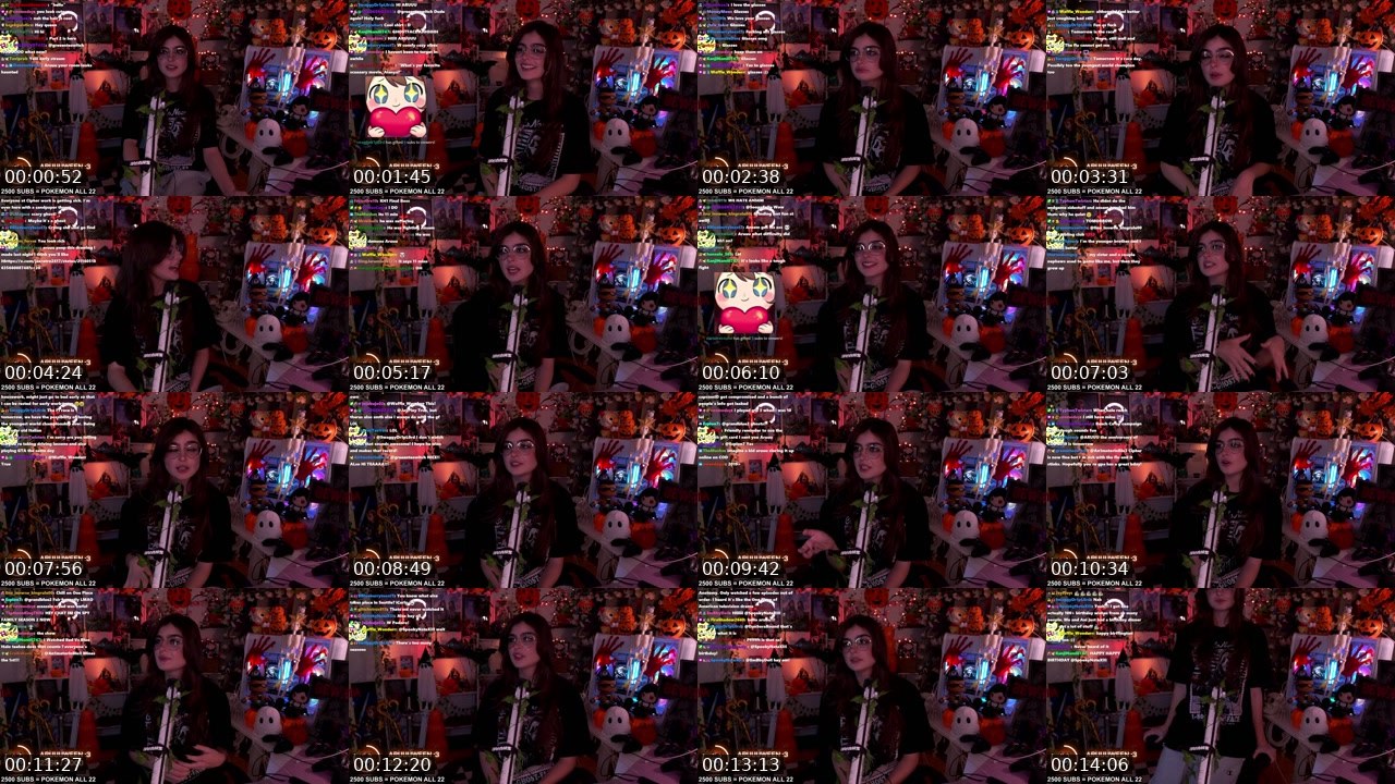 Contact-sheet preview of ARUUU's Twitch recording
