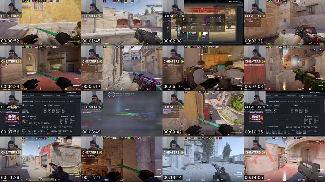 Contact-sheet preview of ItzMellonCS's Twitch recording