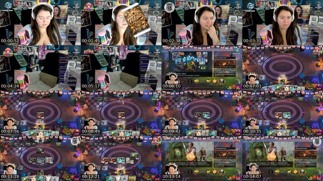 Contact-sheet preview of FluPicc's Twitch recording