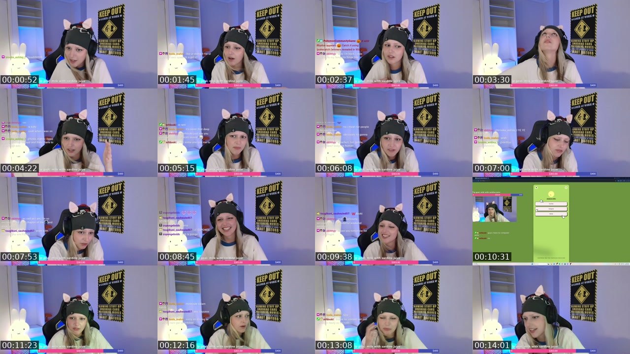 Contact-sheet preview of banonborfTV's Twitch recording