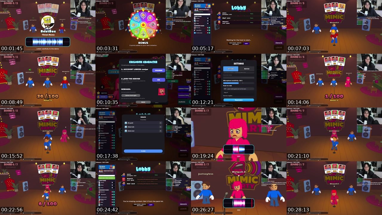 Contact-sheet preview of Weeelpe's Twitch recording