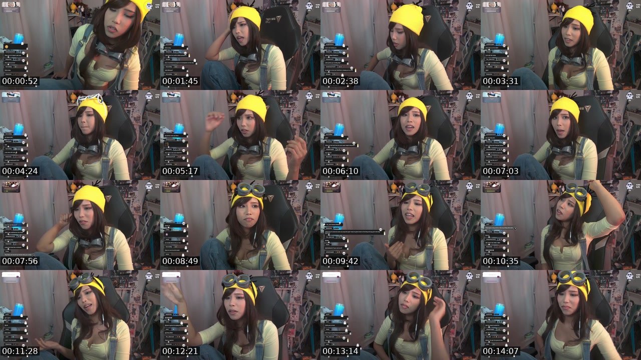 Contact-sheet preview of Toastming's Twitch recording