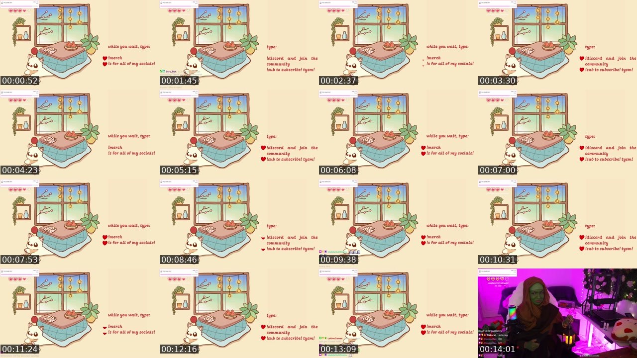 Contact-sheet preview of wolfee's Twitch recording