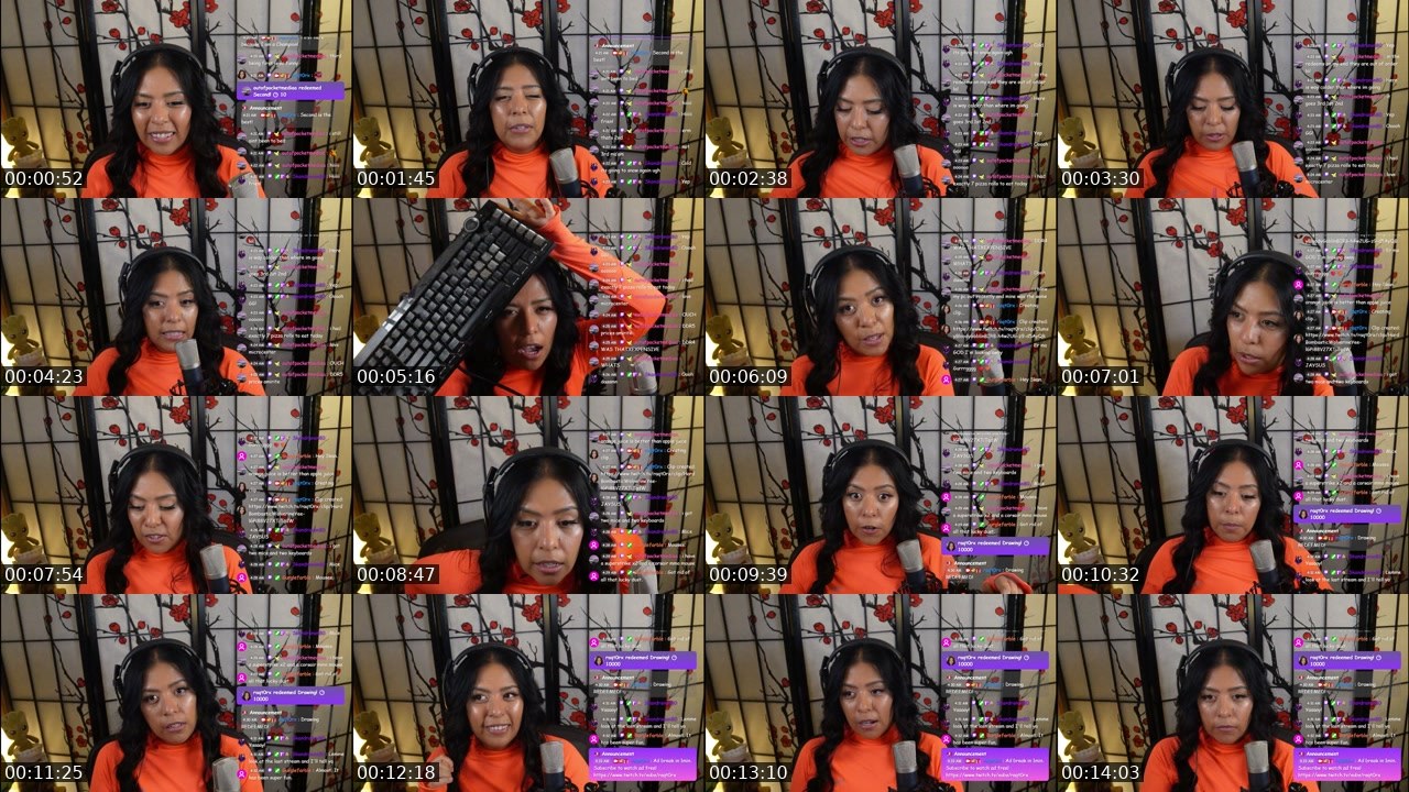 Contact-sheet preview of raqt0rx's Twitch recording