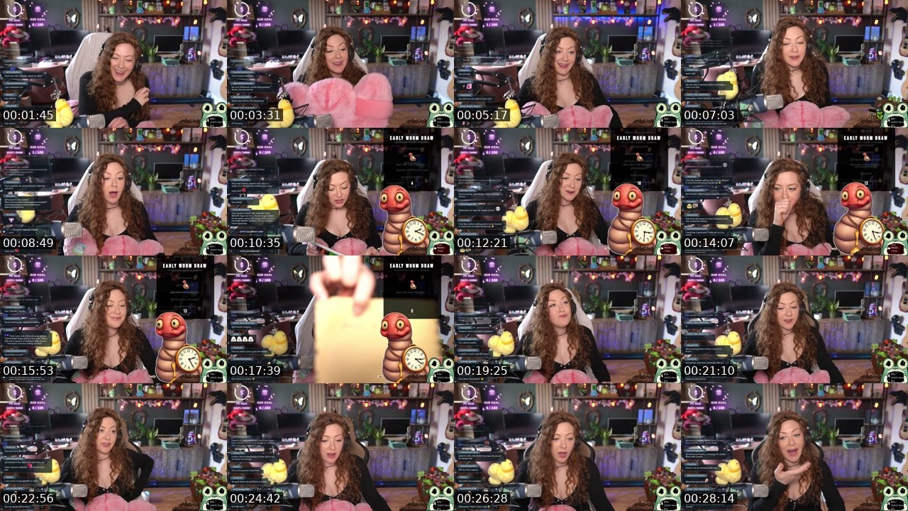 Contact-sheet preview of EmmaGracelesss's Twitch recording