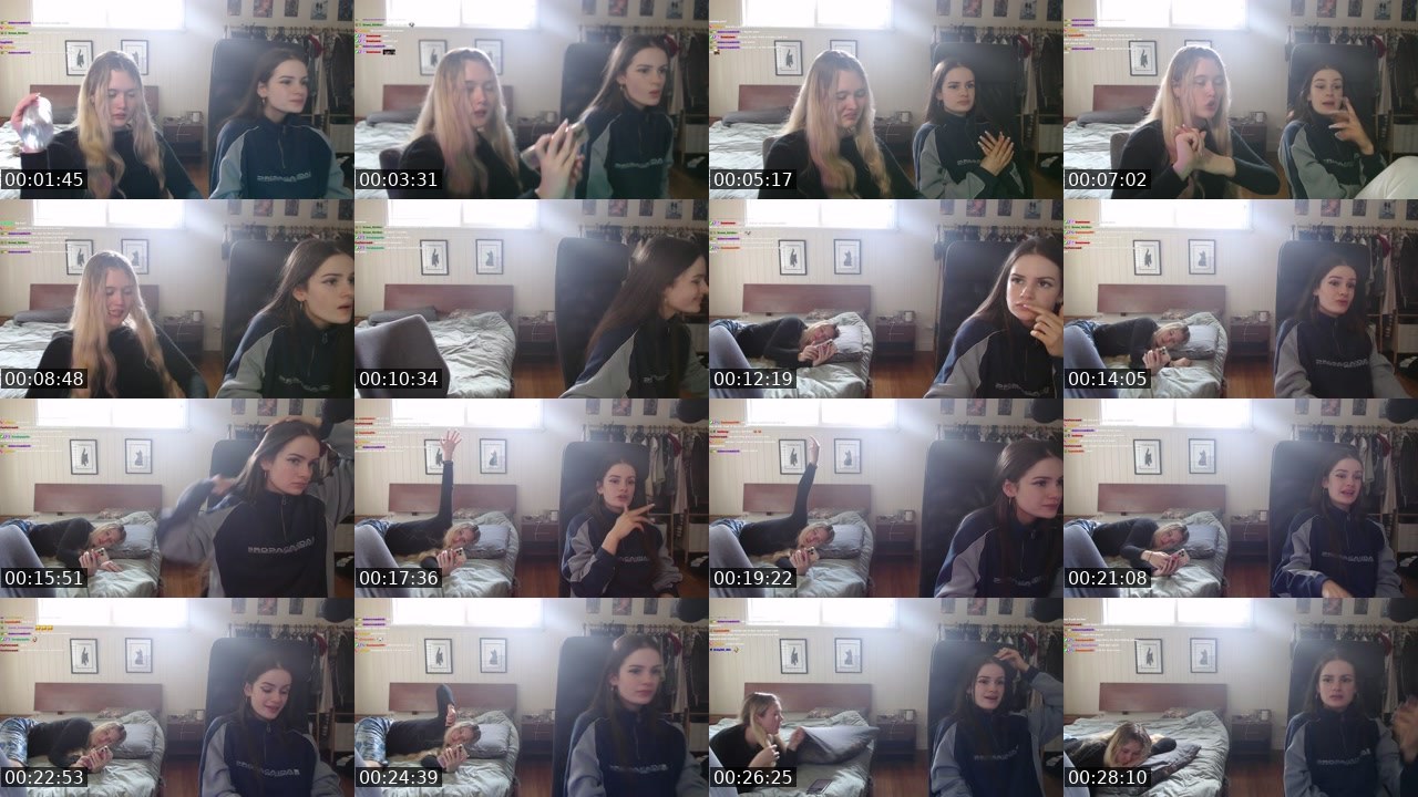 Contact-sheet preview of EepeeAndPeepee's Twitch recording