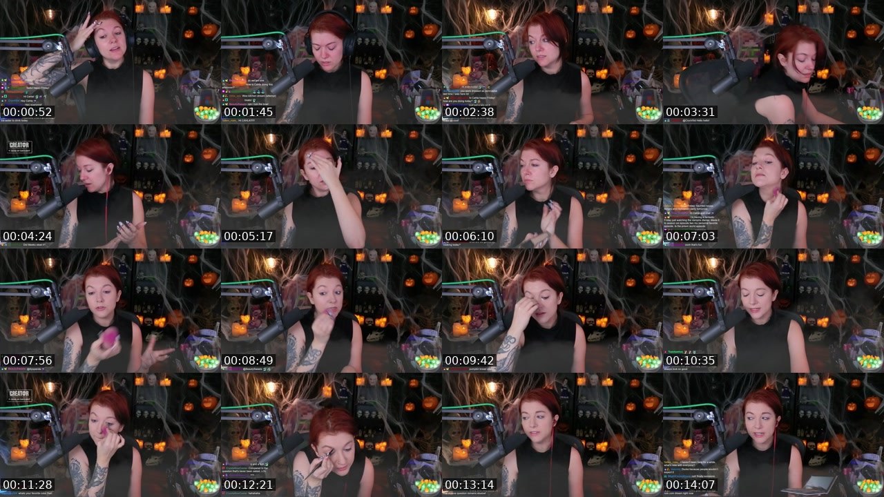 Contact-sheet preview of Cahlaflour's Twitch recording