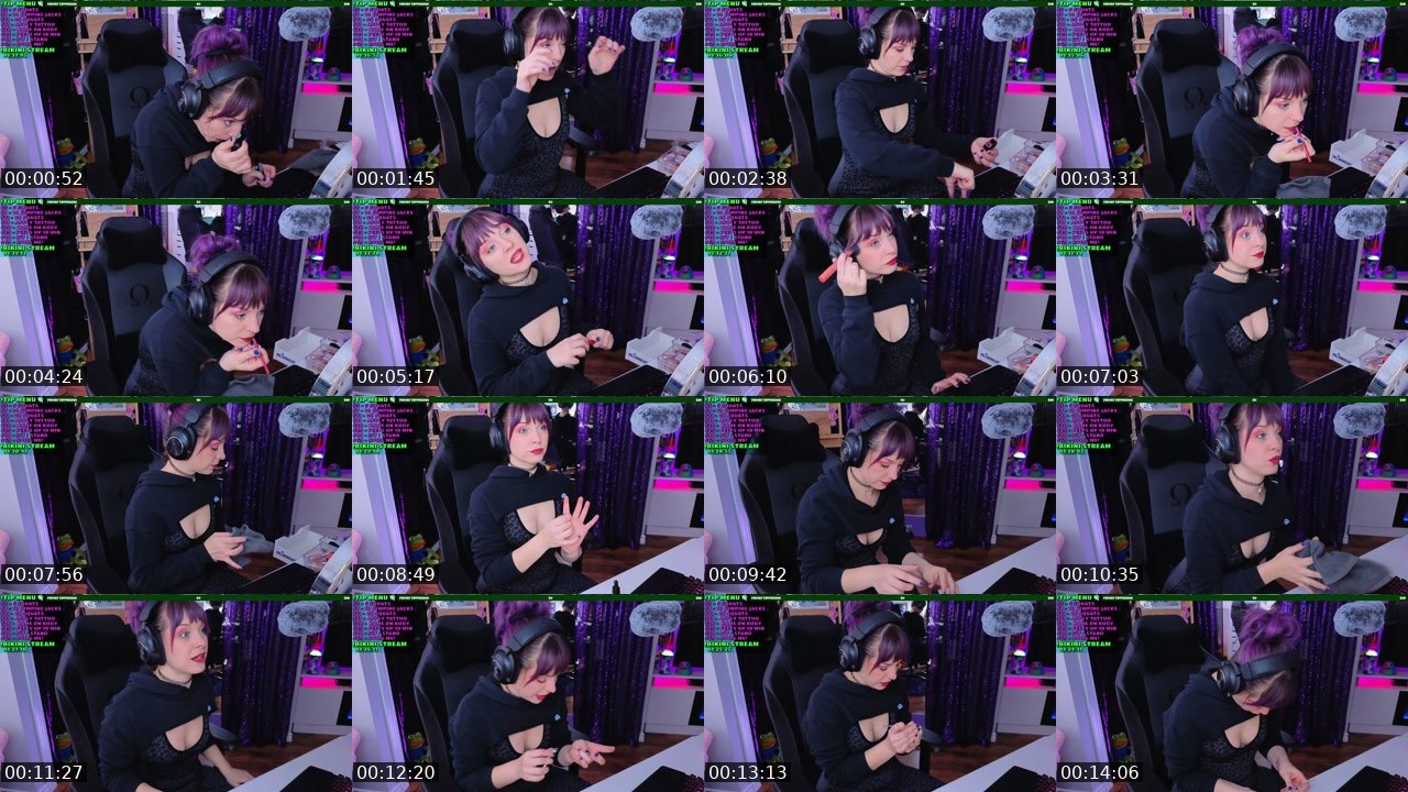 Contact-sheet preview of AuroraStarr's Twitch recording