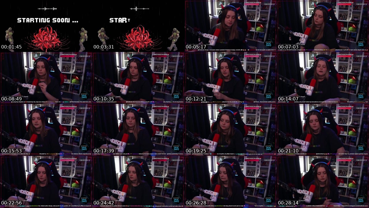 Contact-sheet preview of Mullersie's Twitch recording