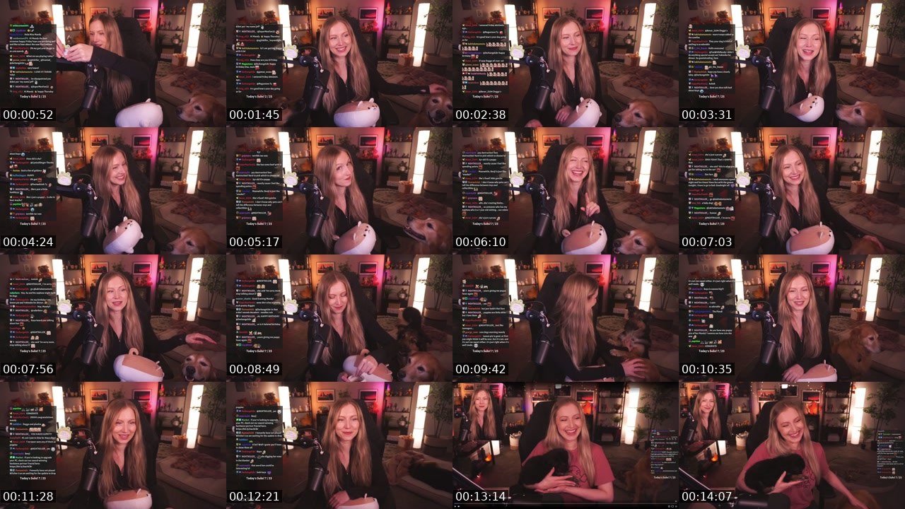 Contact-sheet preview of TeaWithMandy's Twitch recording