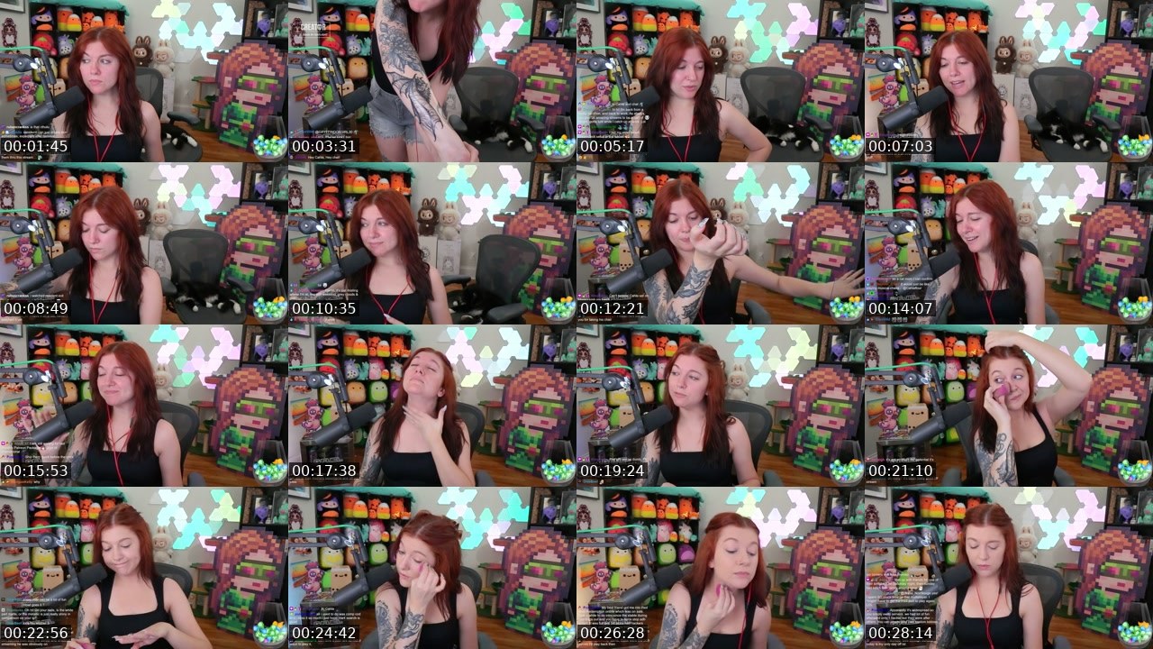 Contact-sheet preview of Cahlaflour's Twitch recording
