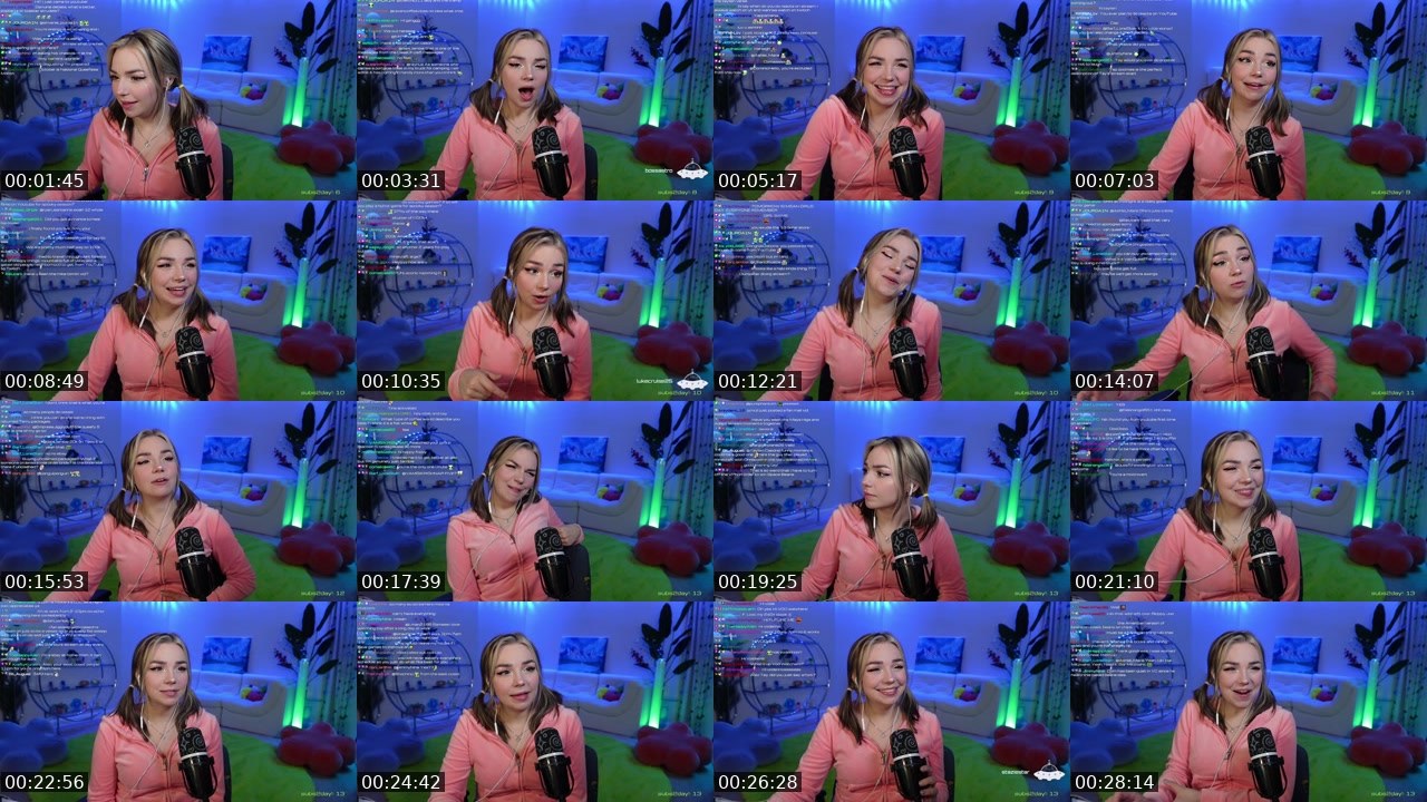 Contact-sheet preview of Taylien's Twitch recording