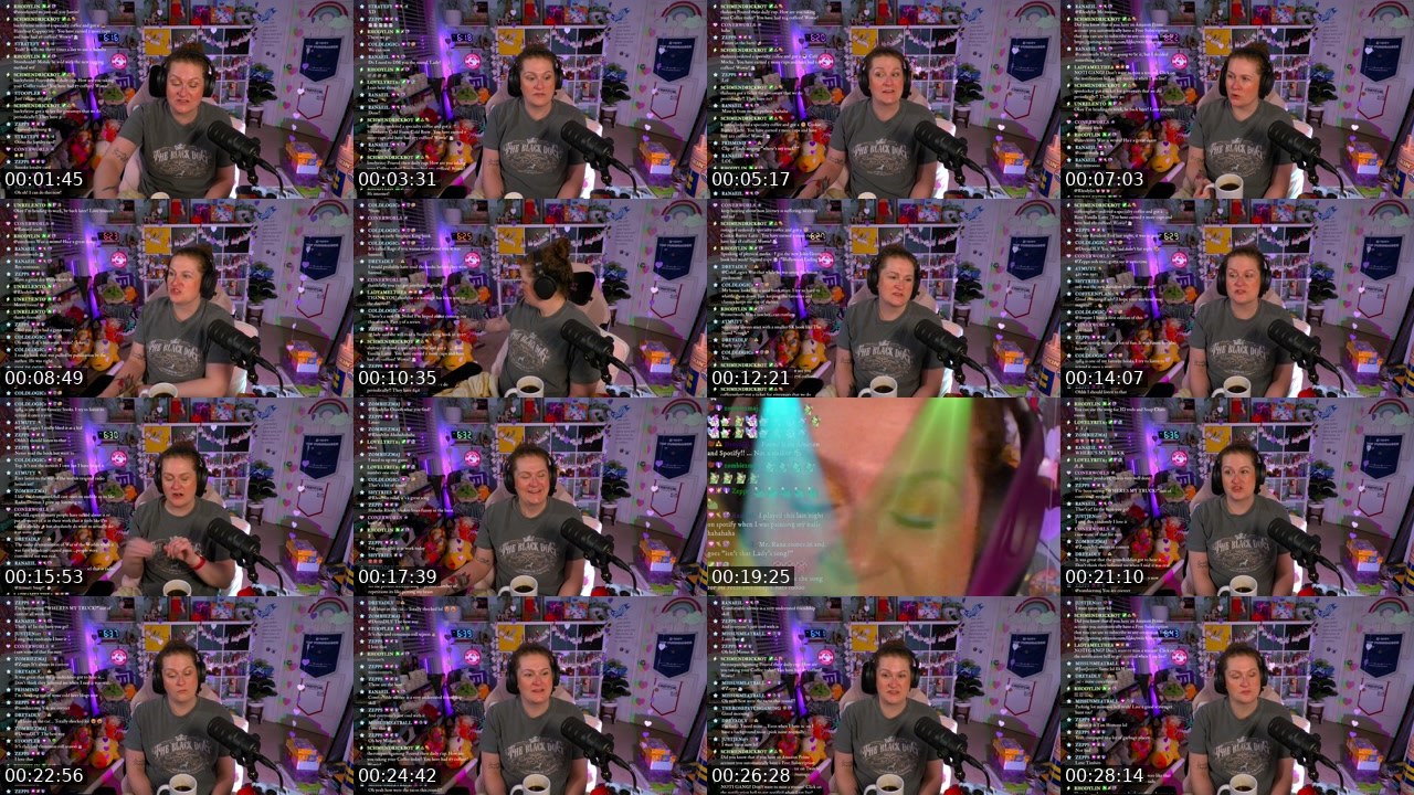 Contact-sheet preview of LadyAmelthea's Twitch recording