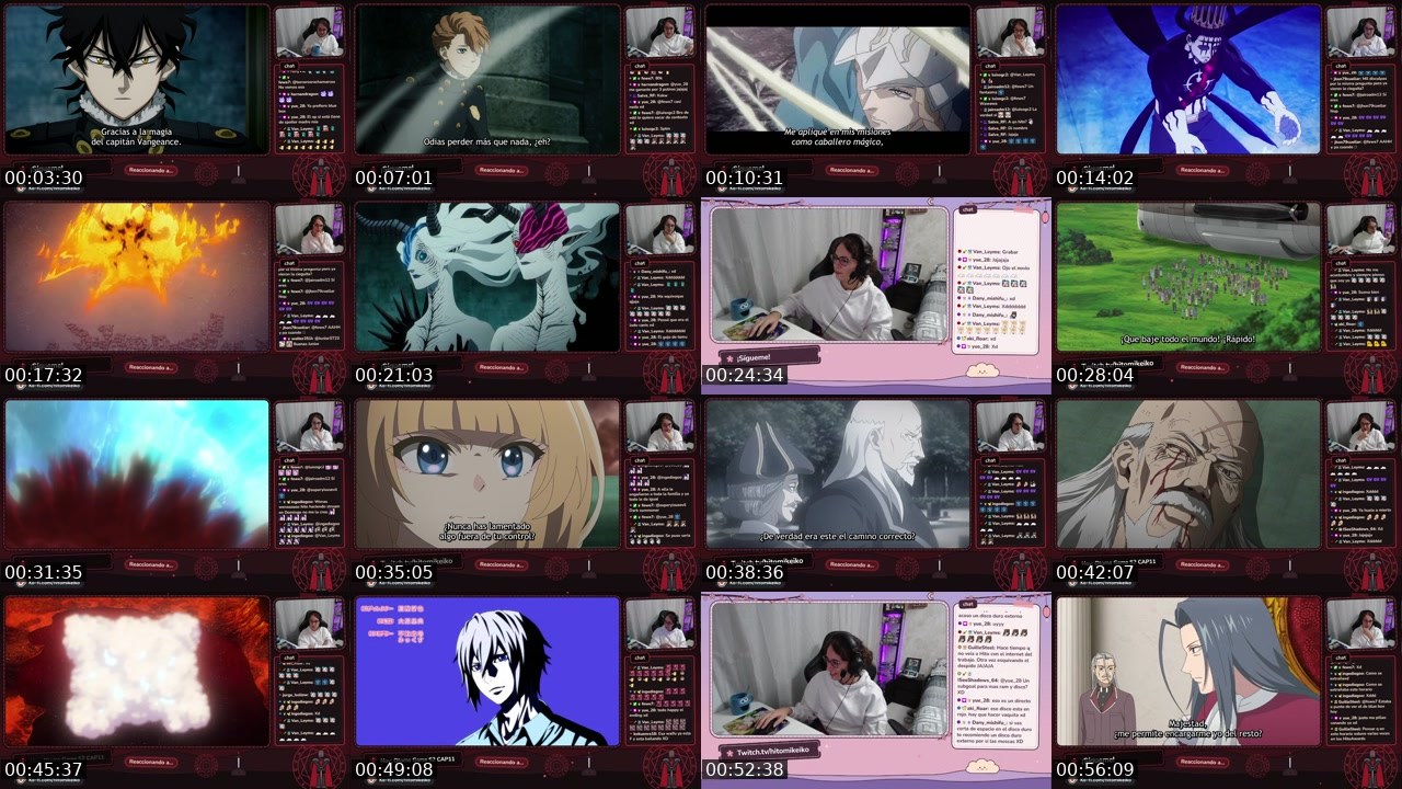 Contact-sheet preview of hitomikeiko's Twitch recording