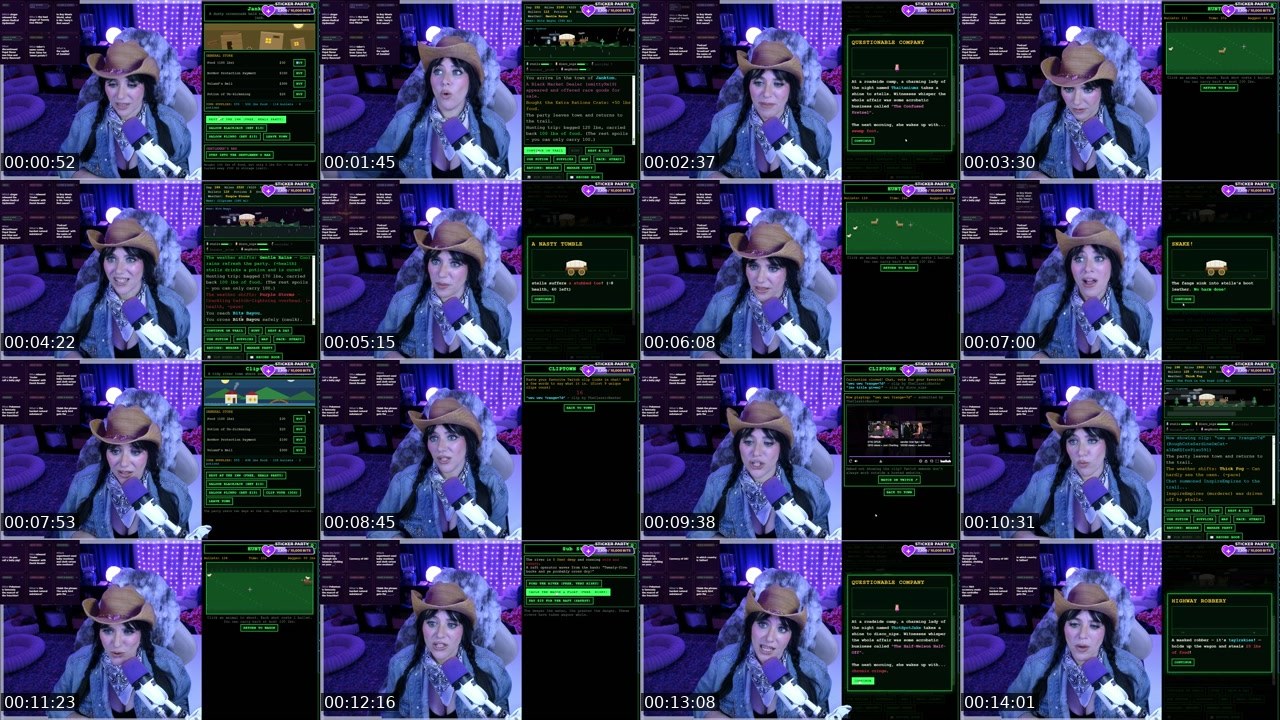 Contact-sheet preview of stells's Twitch recording