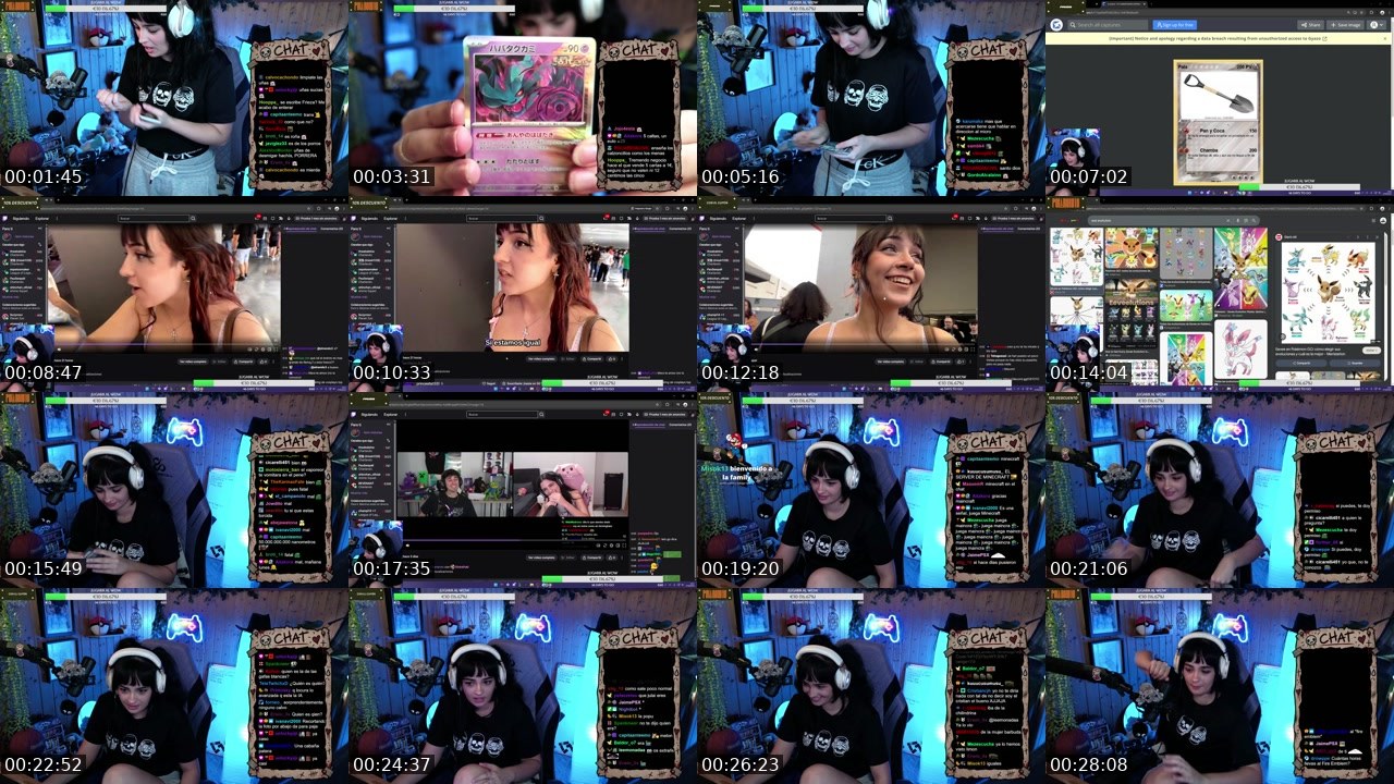 Contact-sheet preview of MissPolaroid's Twitch recording