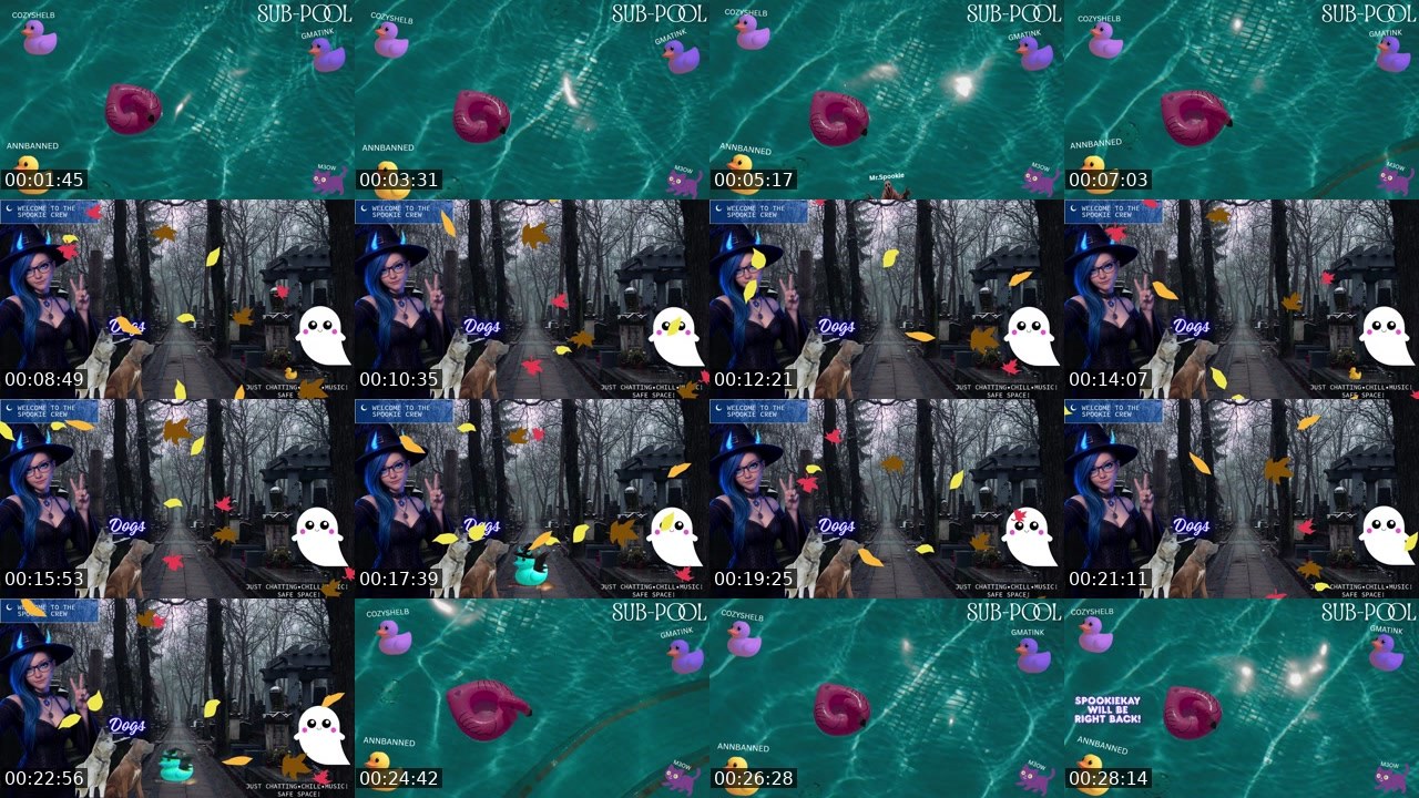 Contact-sheet preview of spookiekay's Twitch recording