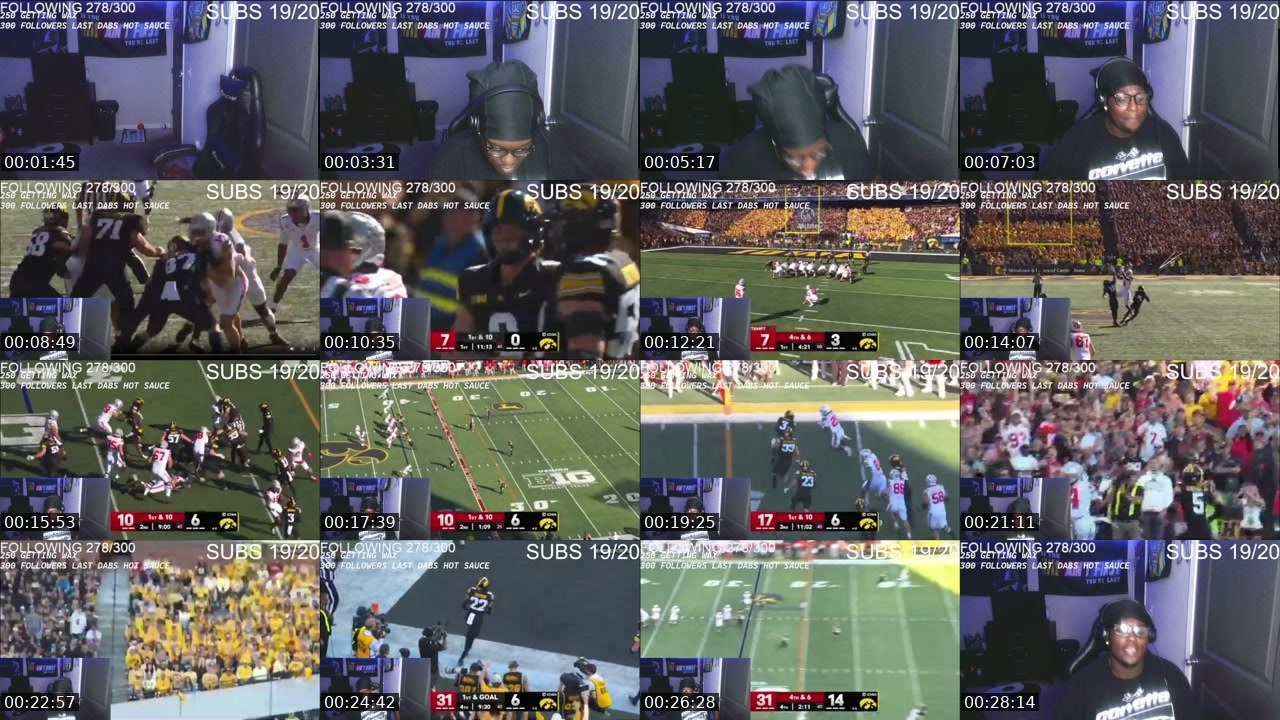 Contact-sheet preview of immbdmar's Twitch recording