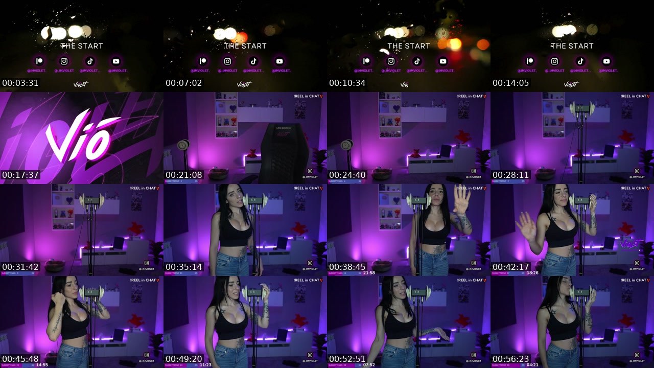 Contact-sheet preview of imviolet_'s Twitch recording