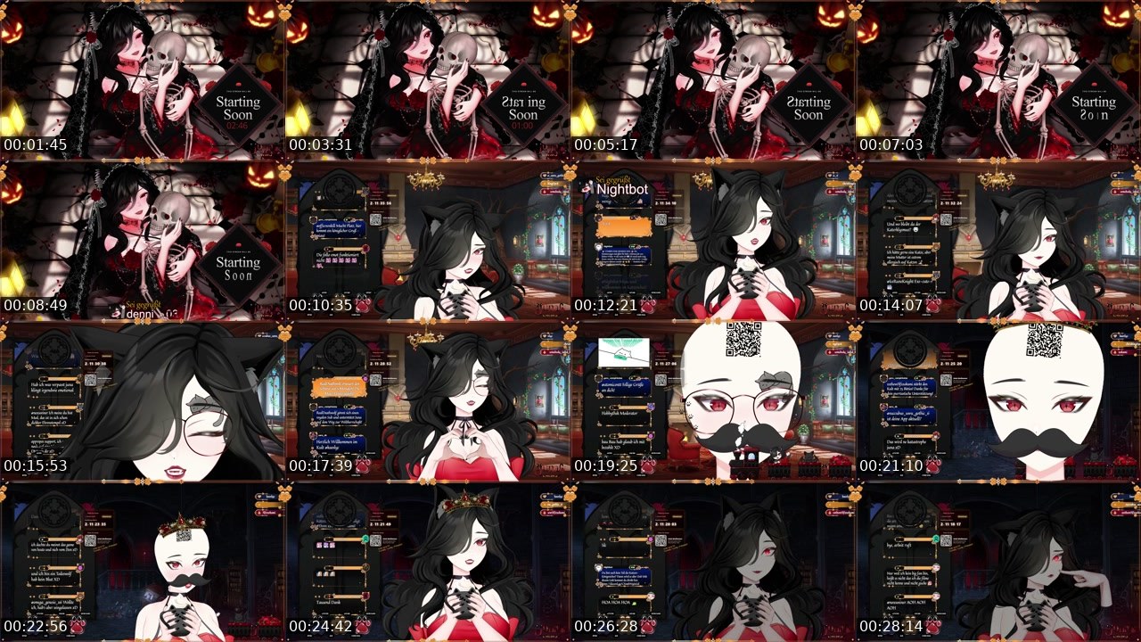 Contact-sheet preview of JunaFurkuro's Twitch recording