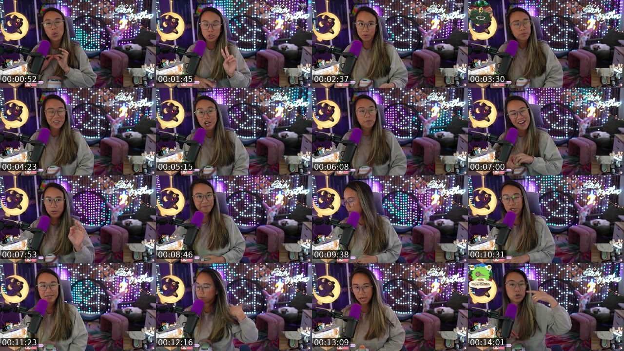 Contact-sheet preview of scillaxcats's Twitch recording