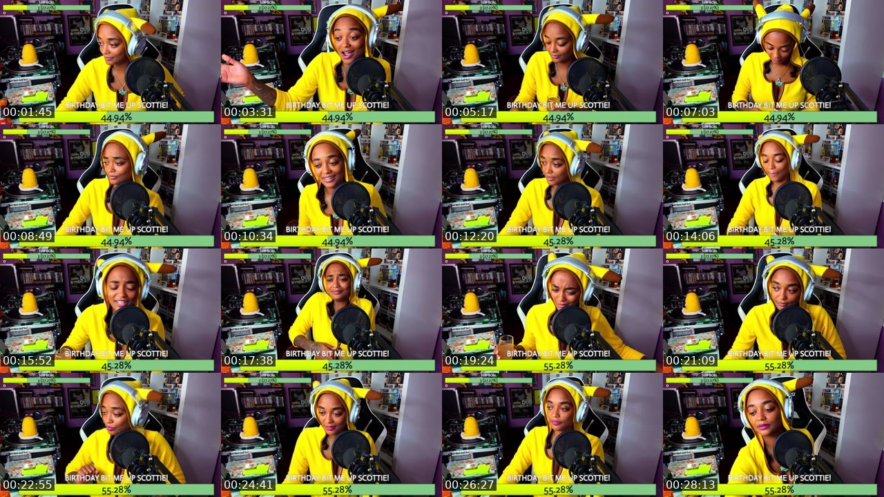 Contact-sheet preview of slrjets's Twitch recording
